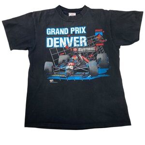 VTG‎ Grand Prix of Denver The Thunder is Back Black Single Stitch T-Shirt Size L